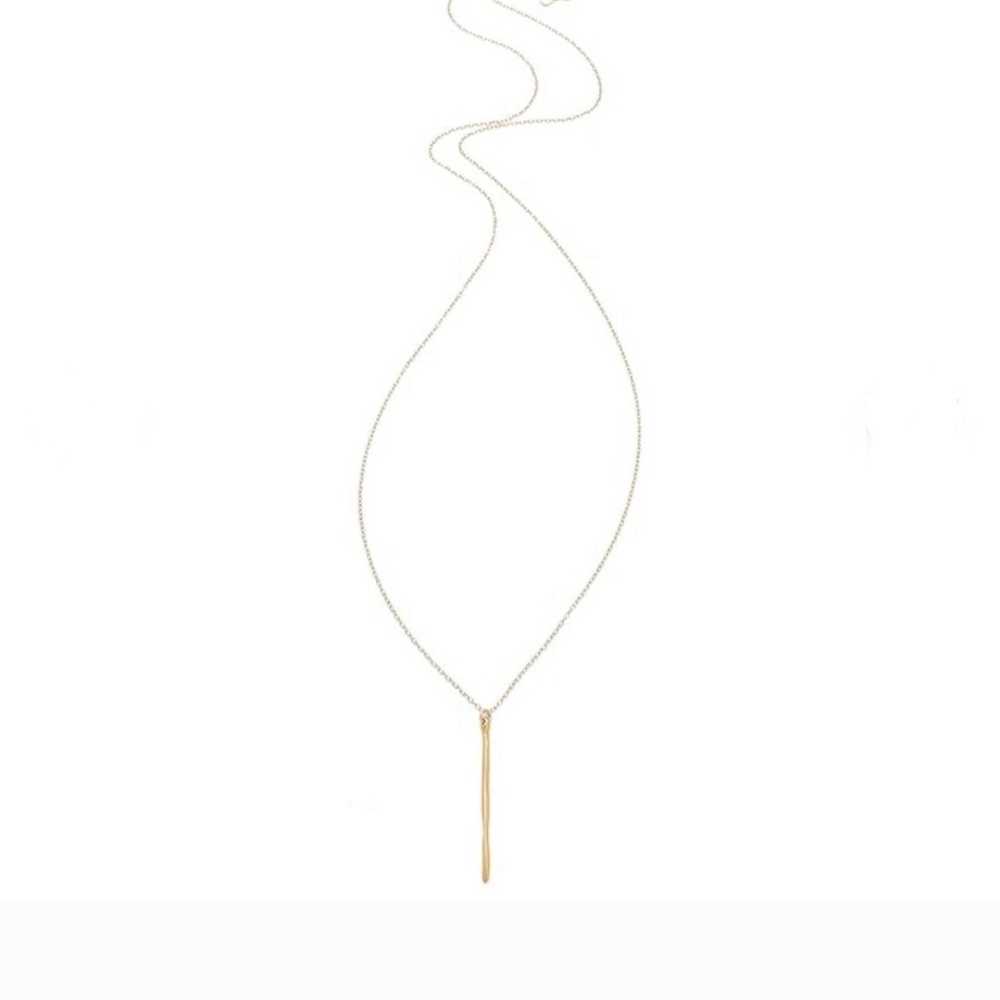 Gorjana Lariat Bar Gold Pendant Necklace
